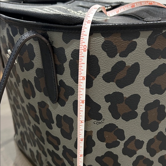 Coach Leopard Print Tote in Black and Brown - Picture 11 of 11